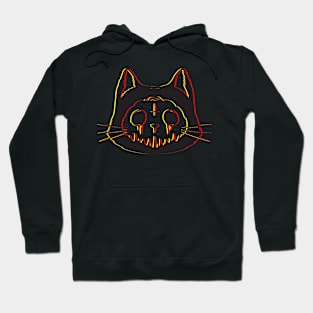 Evil Cat skull Hoodie